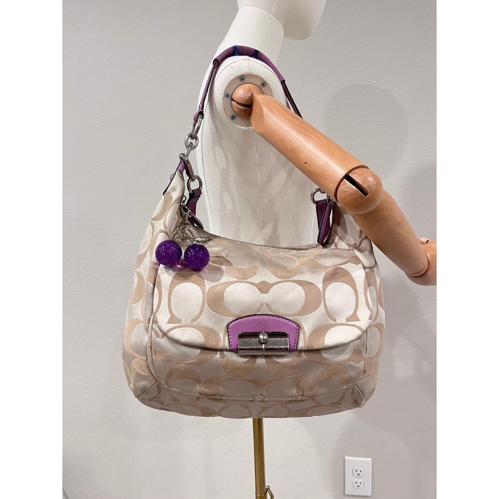 COACH KRISTIN SIGNATURE hobo shoulder bag.